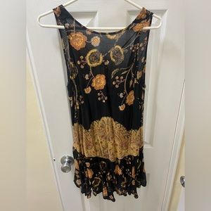 Free People Black print dress